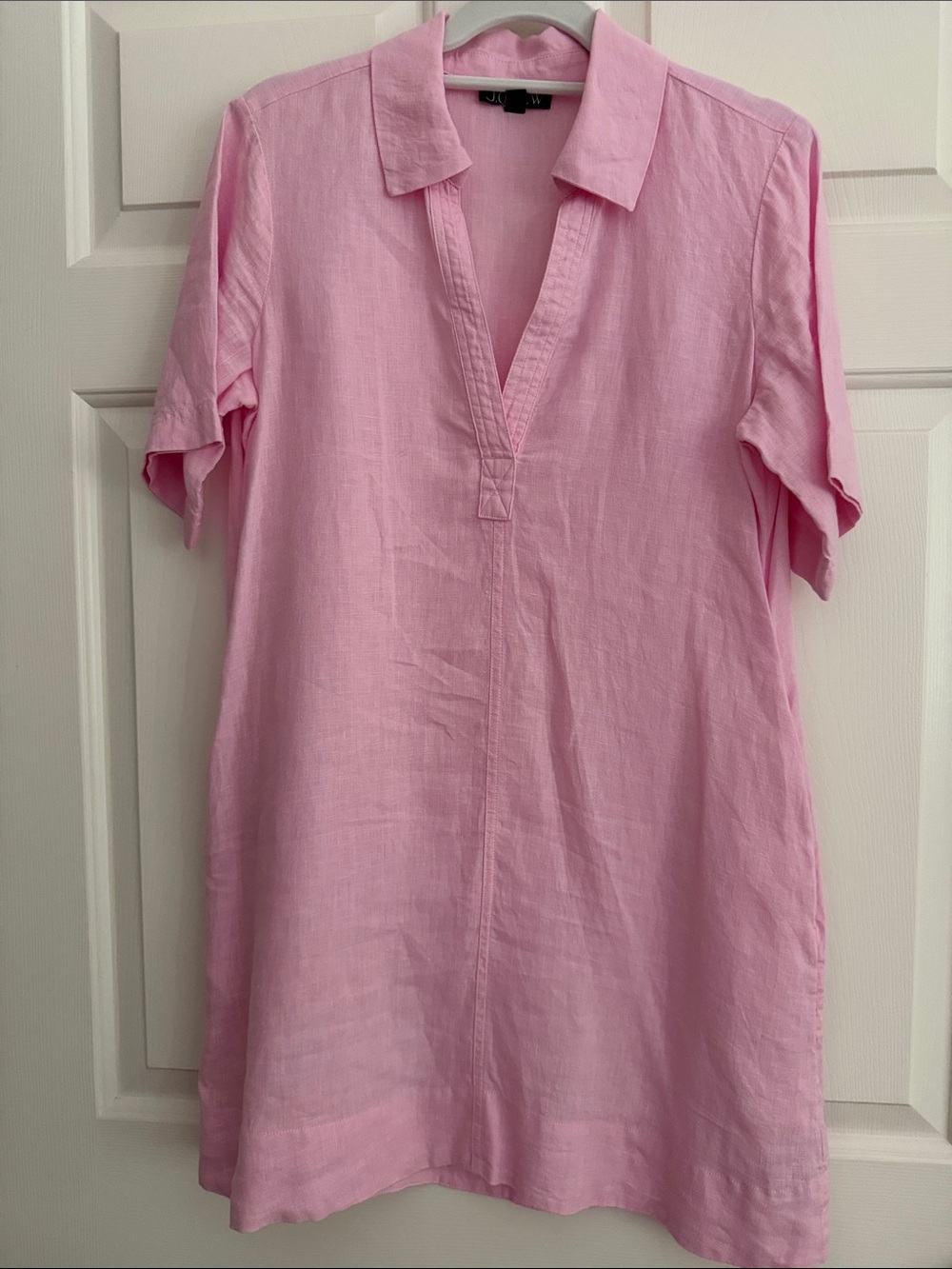 J. Crew Women’s Pink Linen V-Neck Tunic Top, size XS.
